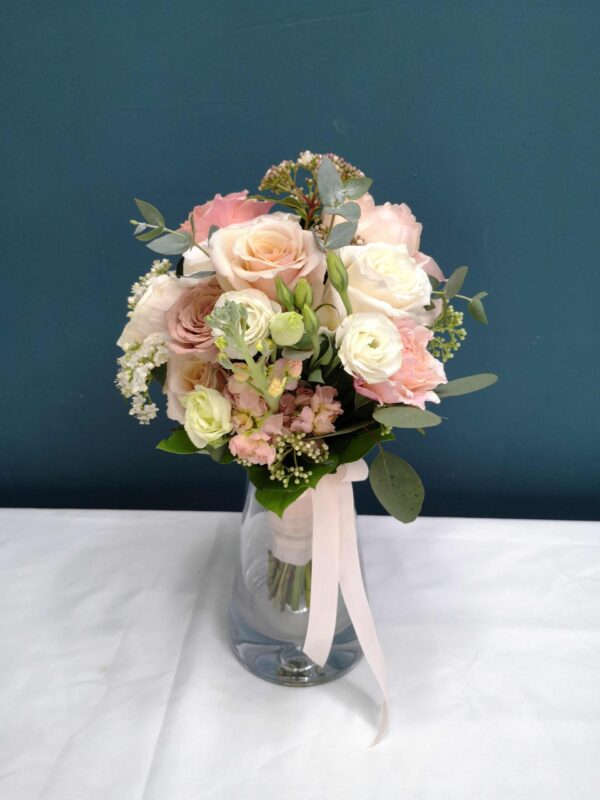 Romantic Blush Rose Wedding Bouquet