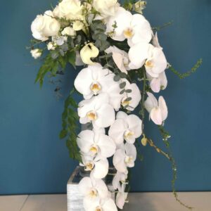 Elegant Waterfall Orchid Wedding Bouquet
